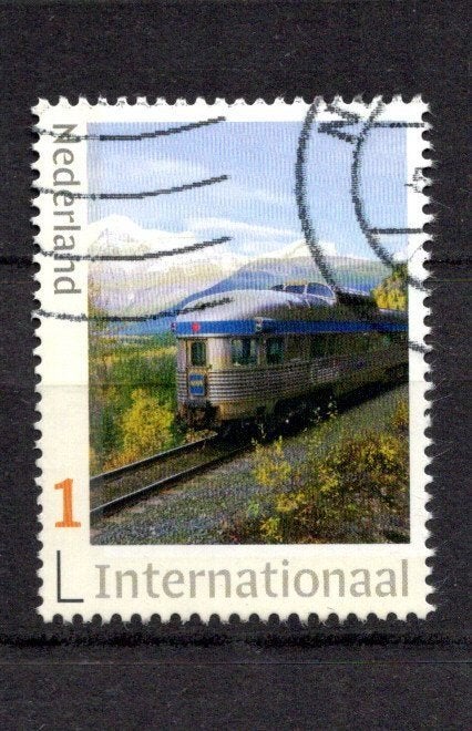gestempelde zegel. Persoonlijke: Trein, internationaal, Ophalen of Verzenden, Na 1940, Gestempeld