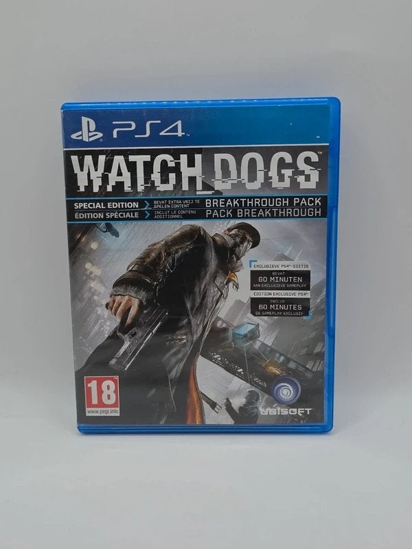 Watch Dogs PS4, Avontuur en Actie, Sony City 1-7-1 Konan, Minato-ku Tokyo 108-0075 Japan, support@playstation.com,, Gebruikt, Vanaf 18 jaar