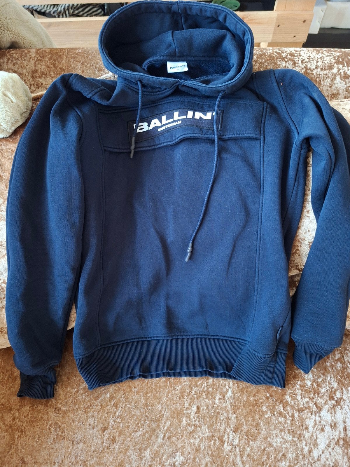Purewhite Ballin' Amsterdam Hoodie Maat S, Blauw, Ophalen of Verzenden, Zo goed als nieuw, Purewhite