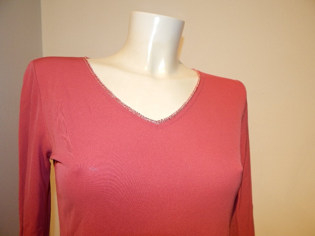 Etro roze kwaliteits shirt sier randje hals mouwen mt S, Kleding | Dames, Etro, Verzenden, Lange mouw, Roze