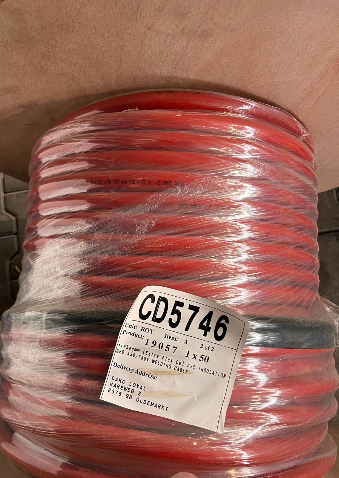 Accukabel 95mm2 Extra Flex Cu PVC Las Kabel 450/750V  50 m, Ophalen of Verzenden, Nieuw, Elektra en Verlichting, Zeilboot of Motorboot