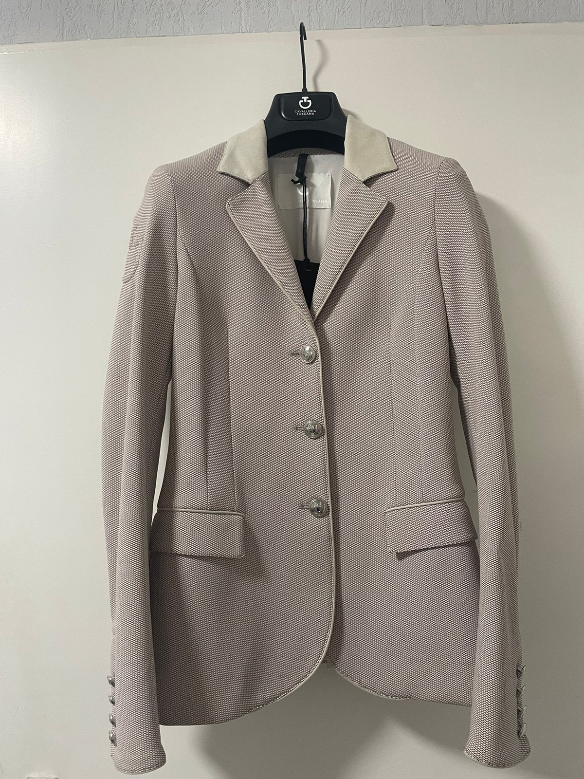 Wedstrijdjasje cavalleria toscana beige print, Dames, Inclusief opbergtas, Dressuur, Overige merken