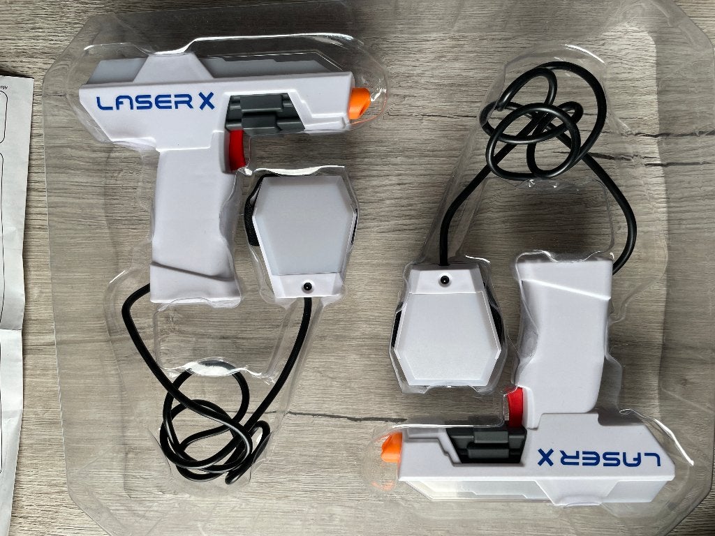 Lasergame met 2 pistolen, Ophalen of Verzenden, Gebruikt