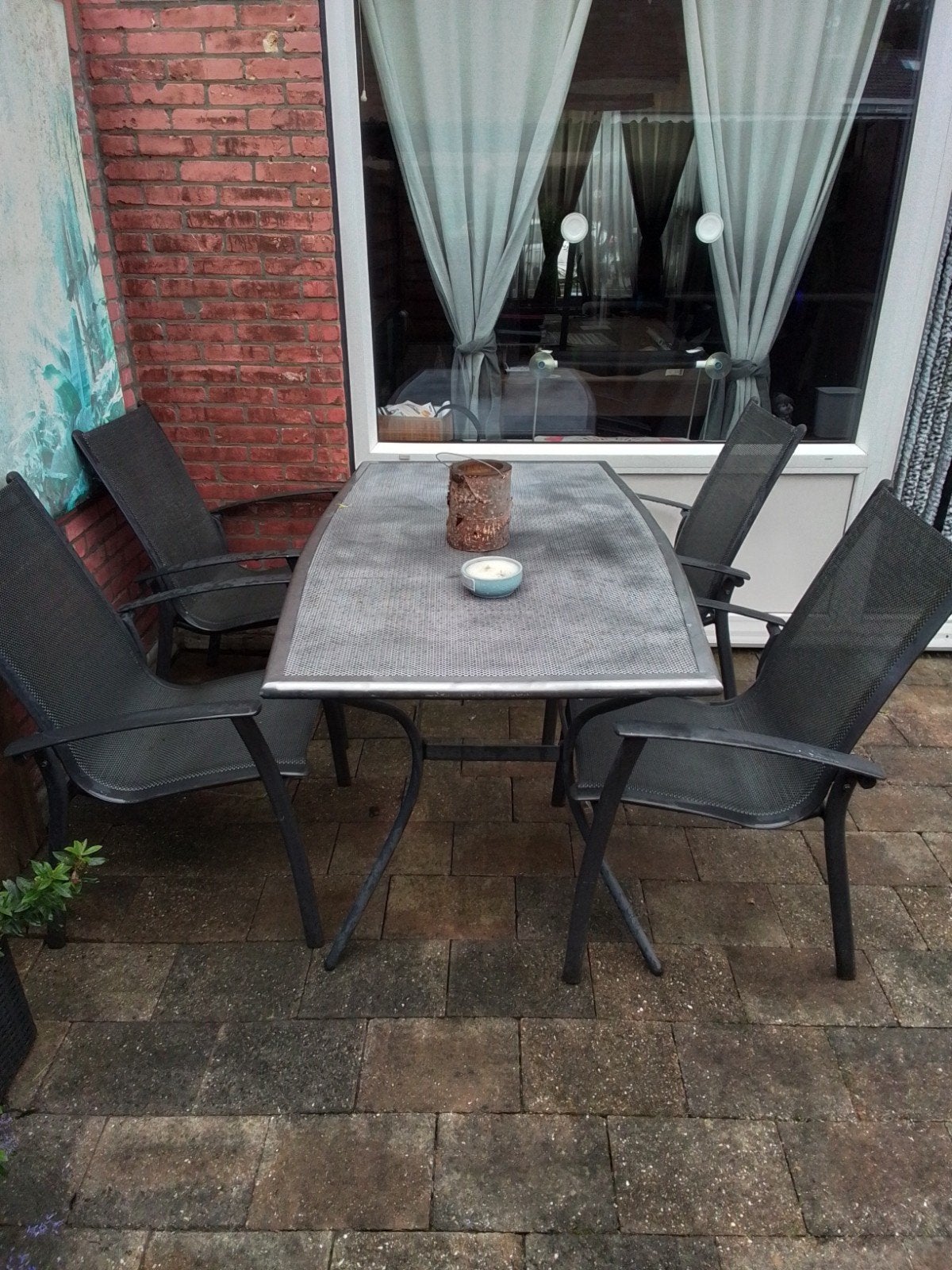buiten tafel met stoelen gratis afhalen, Tuin en Terras, Ophalen, Gebruikt