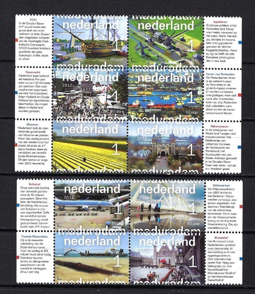 NVPH 2925/2934 (Madurodam 60 jaar) Postfris, Postzegels en Munten, Ophalen of Verzenden, Na 1940, Postfris