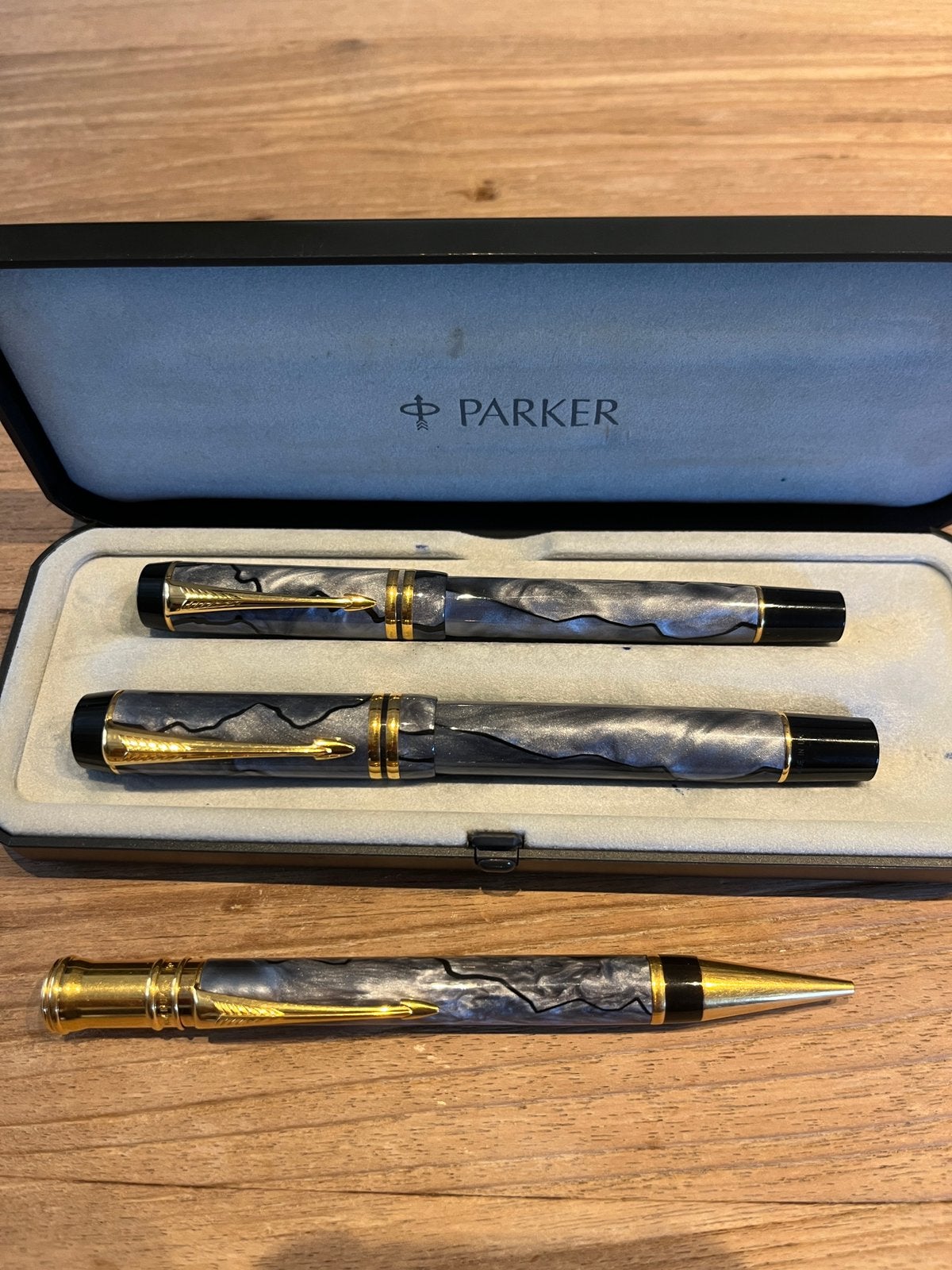 Parker set duofold, Ophalen, Parker, Met doosje, Zo goed als nieuw