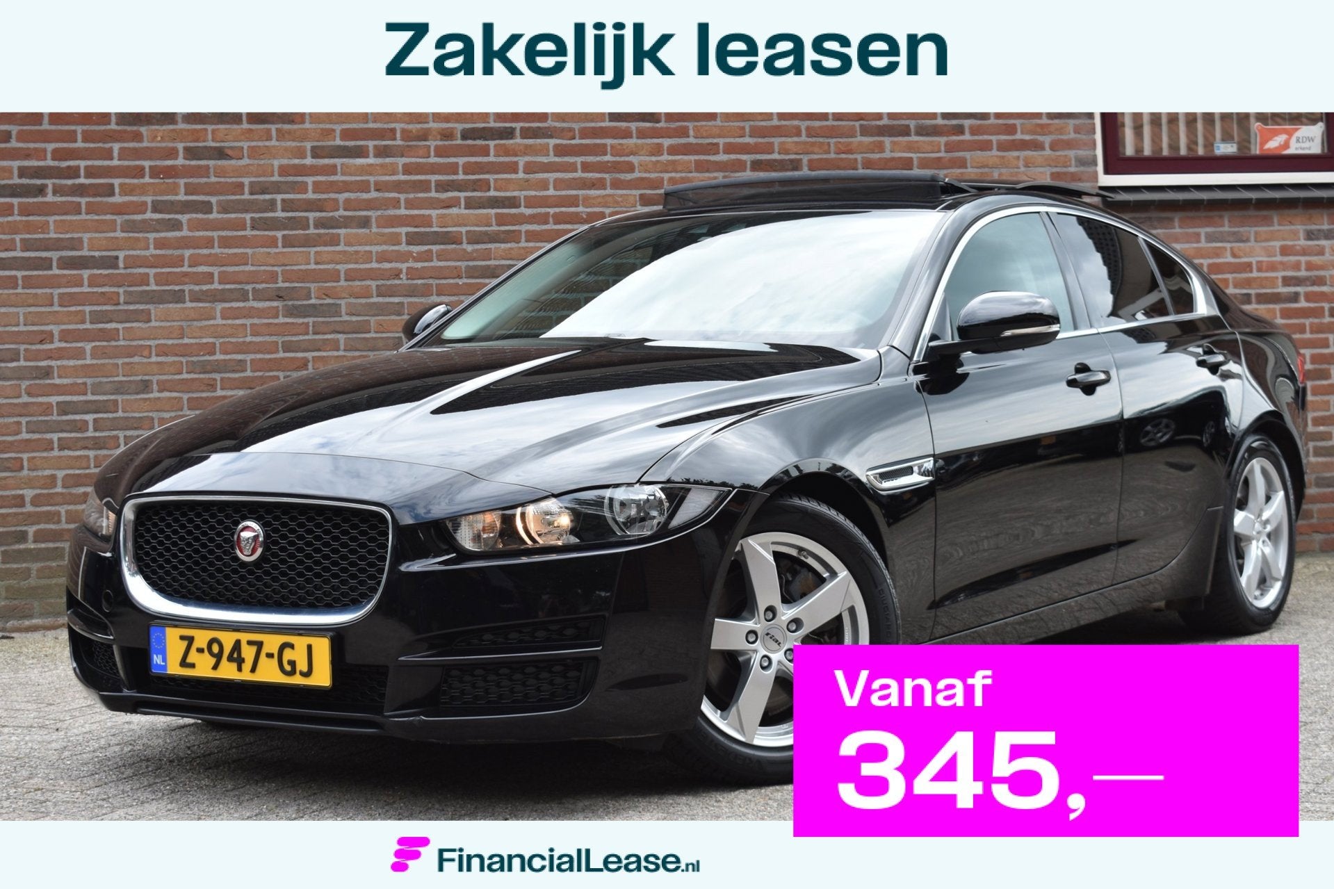 Jaguar XE 2.0 Portfolio '16 Pano Clima Navi Cruise Leder Inr, Automaat, Zwart, Leder, Bedrijf