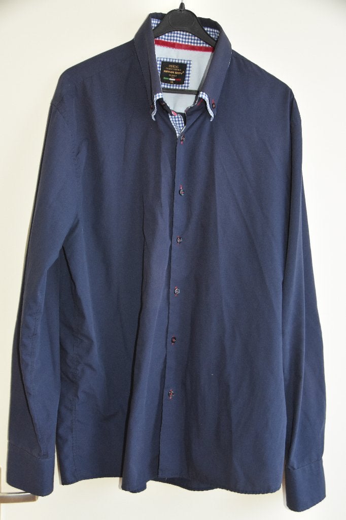 Trendy Arya Boy overhemd maat Italy 45 / 46, Kleding | Heren, Verzenden, Zo goed als nieuw, Blauw, Overige halswijdtes
