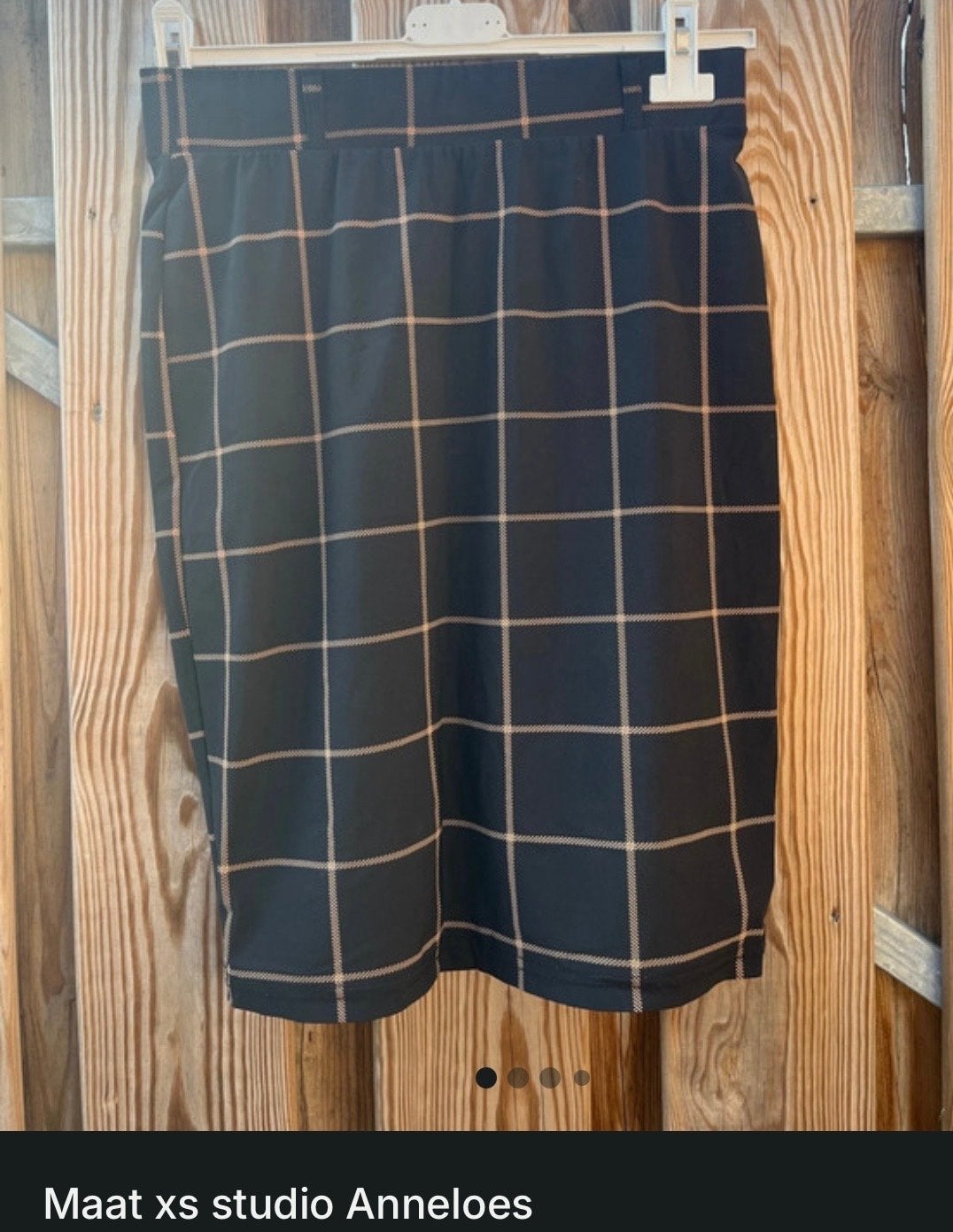 Studio Anneloes Rok Zwart met Beige Ruit Maat XS, Kleding | Dames, Zwart, Ophalen of Verzenden, Zo goed als nieuw, Maat 34 (XS) of kleiner