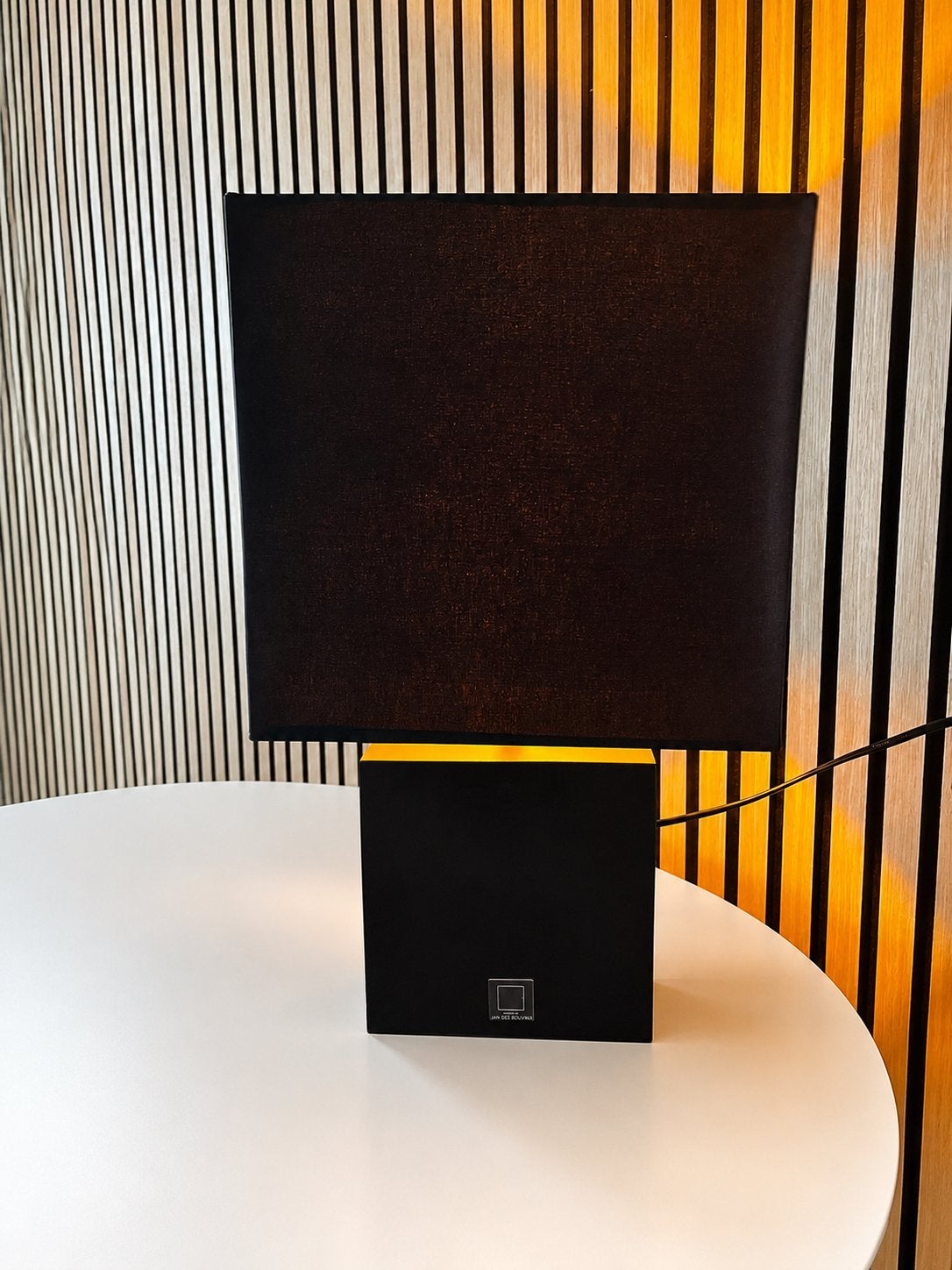 Jan des Bouvrie Tafellamp - Zwart Design, Gebruikt, Overige merken, Sfeerlamp, Metaal