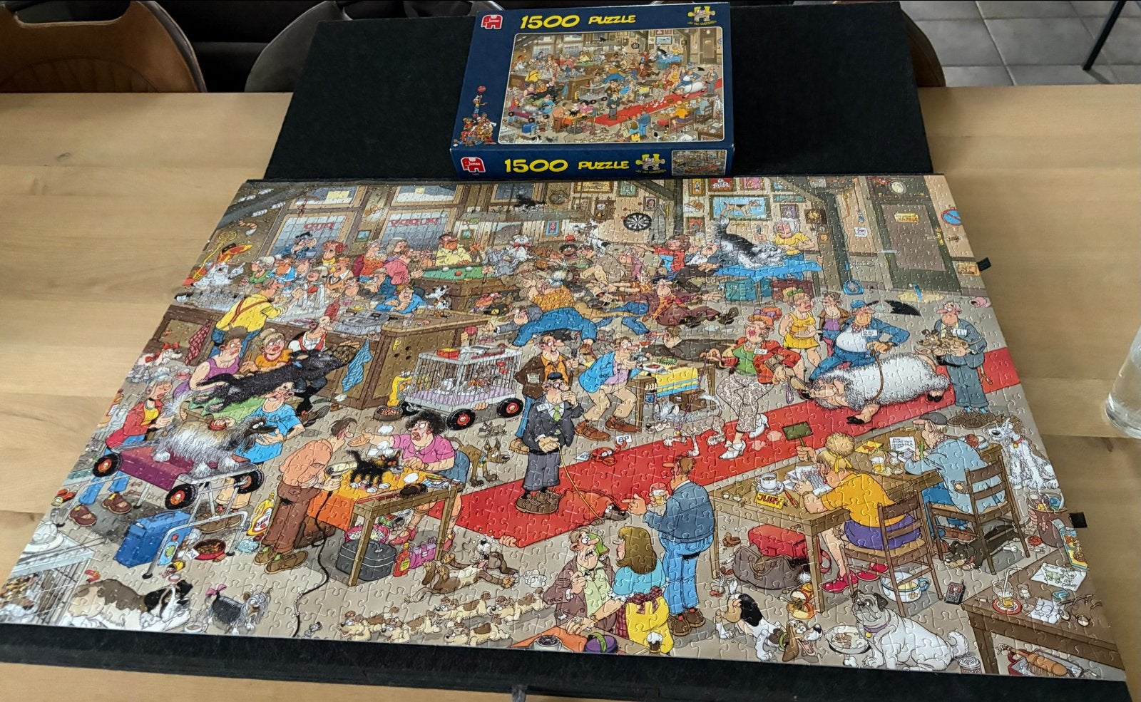 Jan van Haasteren Legpuzzel 1500 stukjes - De Kermis, Ophalen of Verzenden, 500 t/m 1500 stukjes, Zo goed als nieuw, Legpuzzel