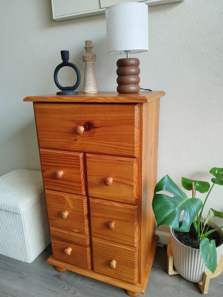 Vintage Apothekerskast hoge ladekast 46x36x88cm, Huis en Inrichting, Kasten | Ladekasten, Ophalen, Gebruikt, 5 laden of meer, 50 tot 100 cm