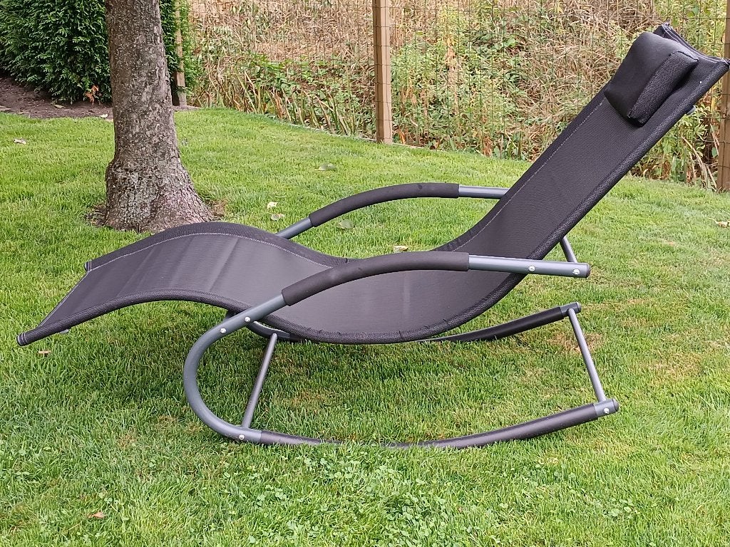 Schommel ligstoel ligbed, Tuin en Terras, Ophalen, Zo goed als nieuw, Metaal