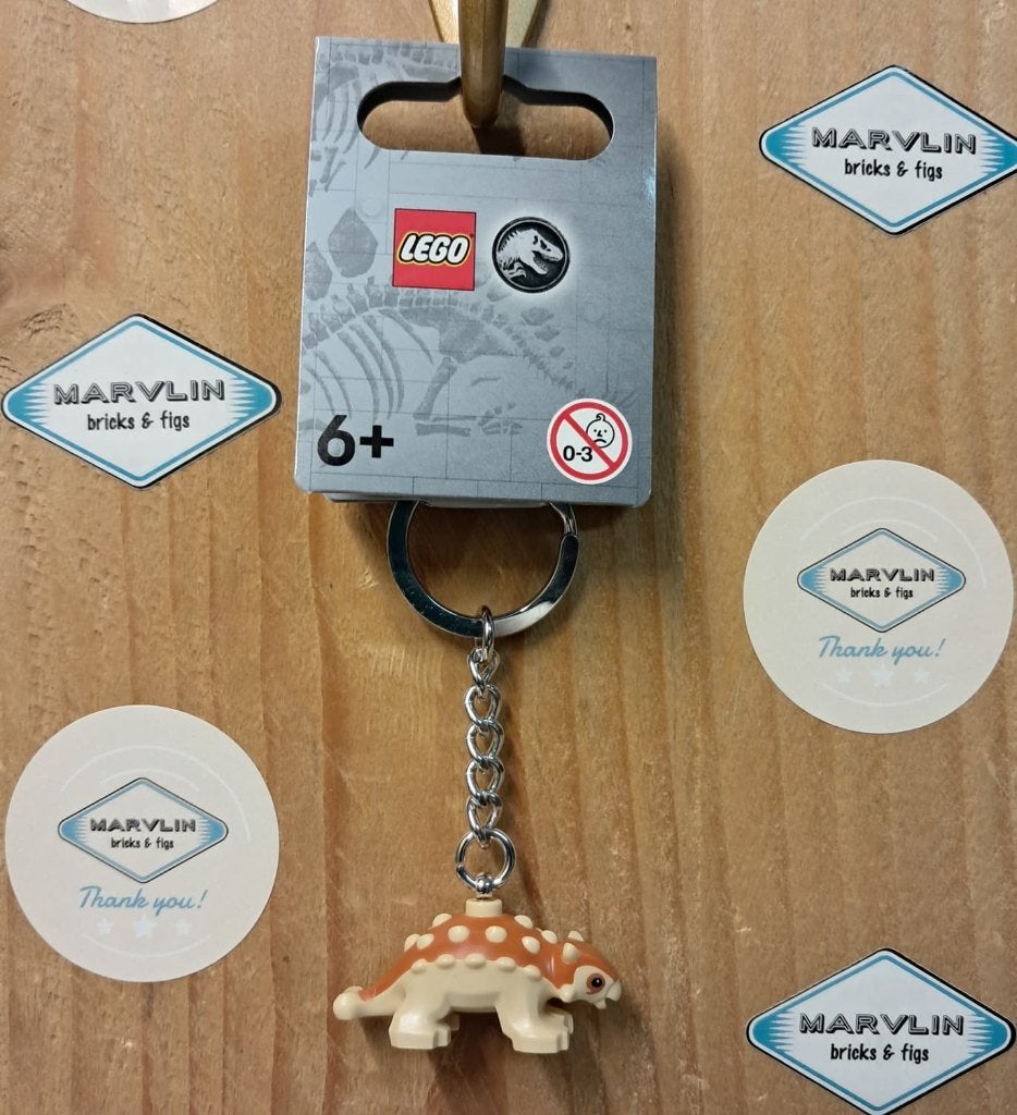 LEGO Jurassic World, Ankylosaurus, sleutelhanger (nieuw), Jurassic World, Lego, Nieuw, Ophalen of Verzenden
