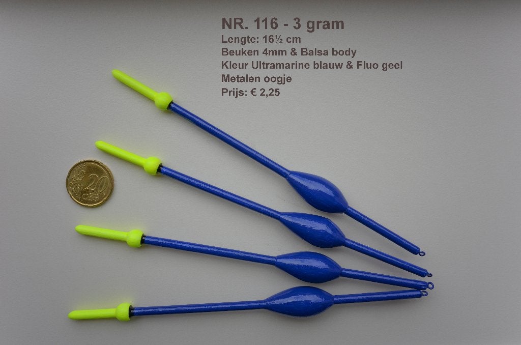 KARPERDOBBER HANDBUILT  NR. 116 / 3 gram, Watersport en Boten, Hengelsport | Karpervissen, Ophalen of Verzenden, Nieuw, Dobber of Lood