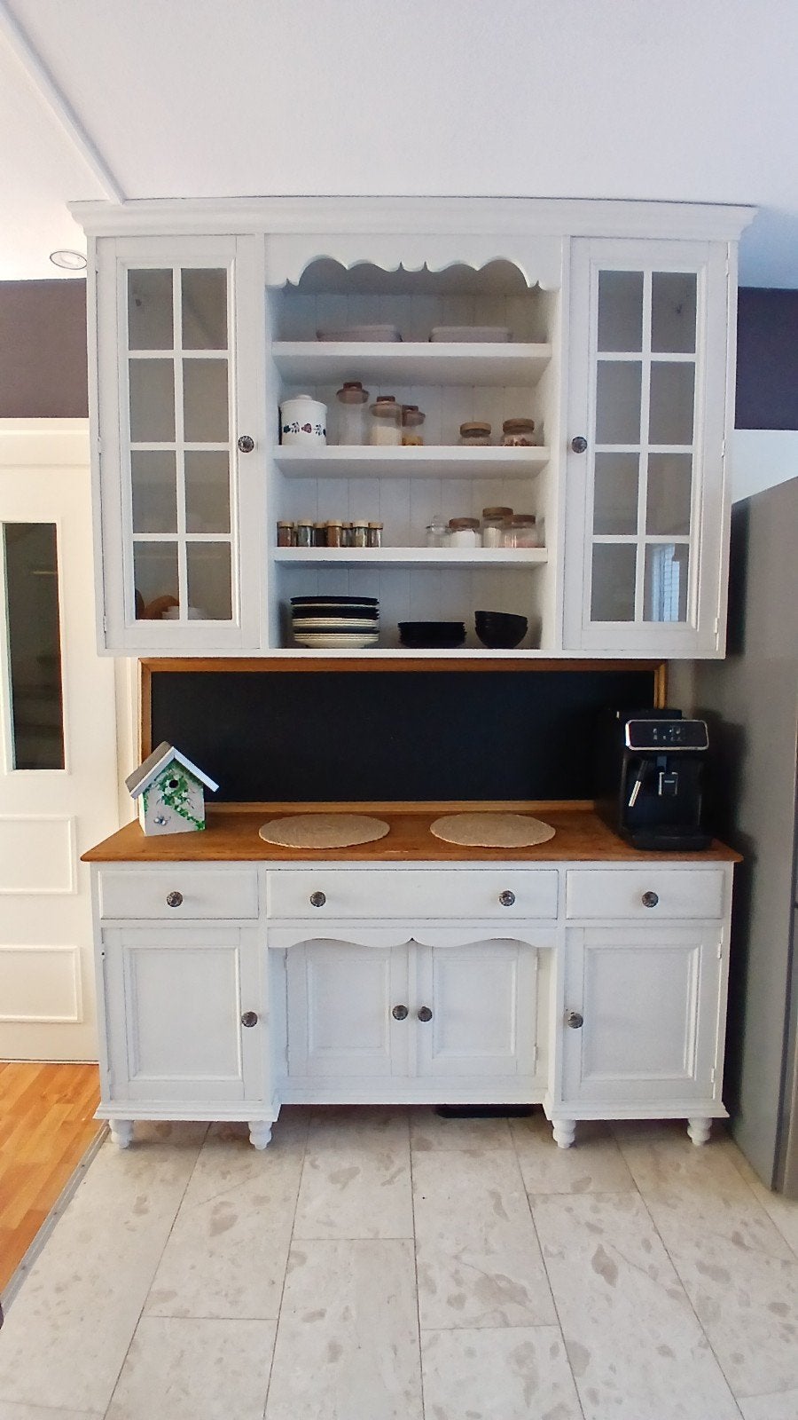 Grange Franse keuken/buffetkast met krijtbord, Huis en Inrichting, Ophalen, Gebruikt, Met deur(en), 200 cm of meer