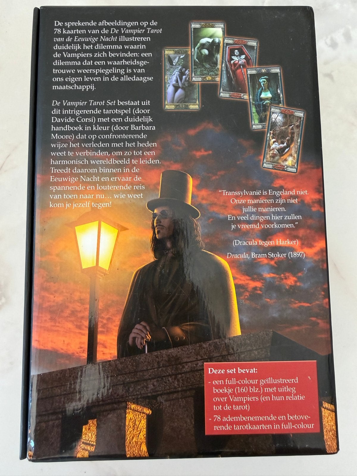 De Vampier Tarot van de Eeuwige Nacht - Tarotkaarten & Boek, Ophalen of Verzenden, Zo goed als nieuw, Tarot of Kaarten leggen