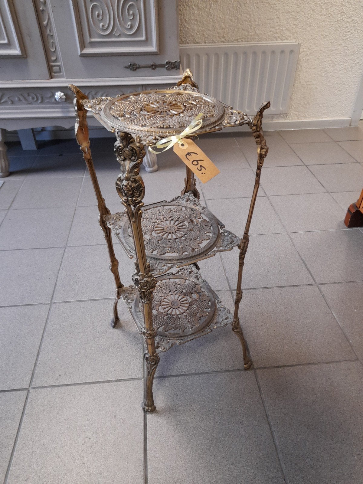 Koperen planten tafeltje, Antiek en Kunst, Ophalen