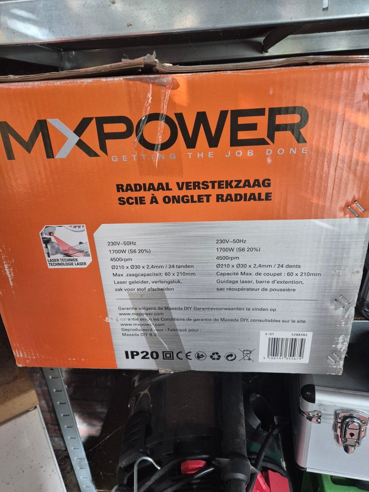 MXPOWER Radiaal Verstekzaag - Zo goed als nieuw, MXPOWER, Ophalen of Verzenden, Zo goed als nieuw, Afkortzaag