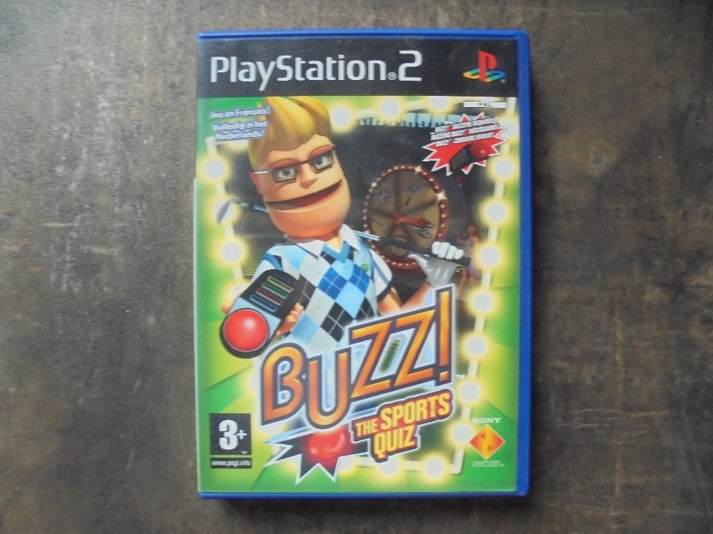 Buzz The Sports Quiz voor PS2 (zie foto's) V, Puzzel en Educatief, Gebruikt, Ophalen of Verzenden, 3 spelers of meer