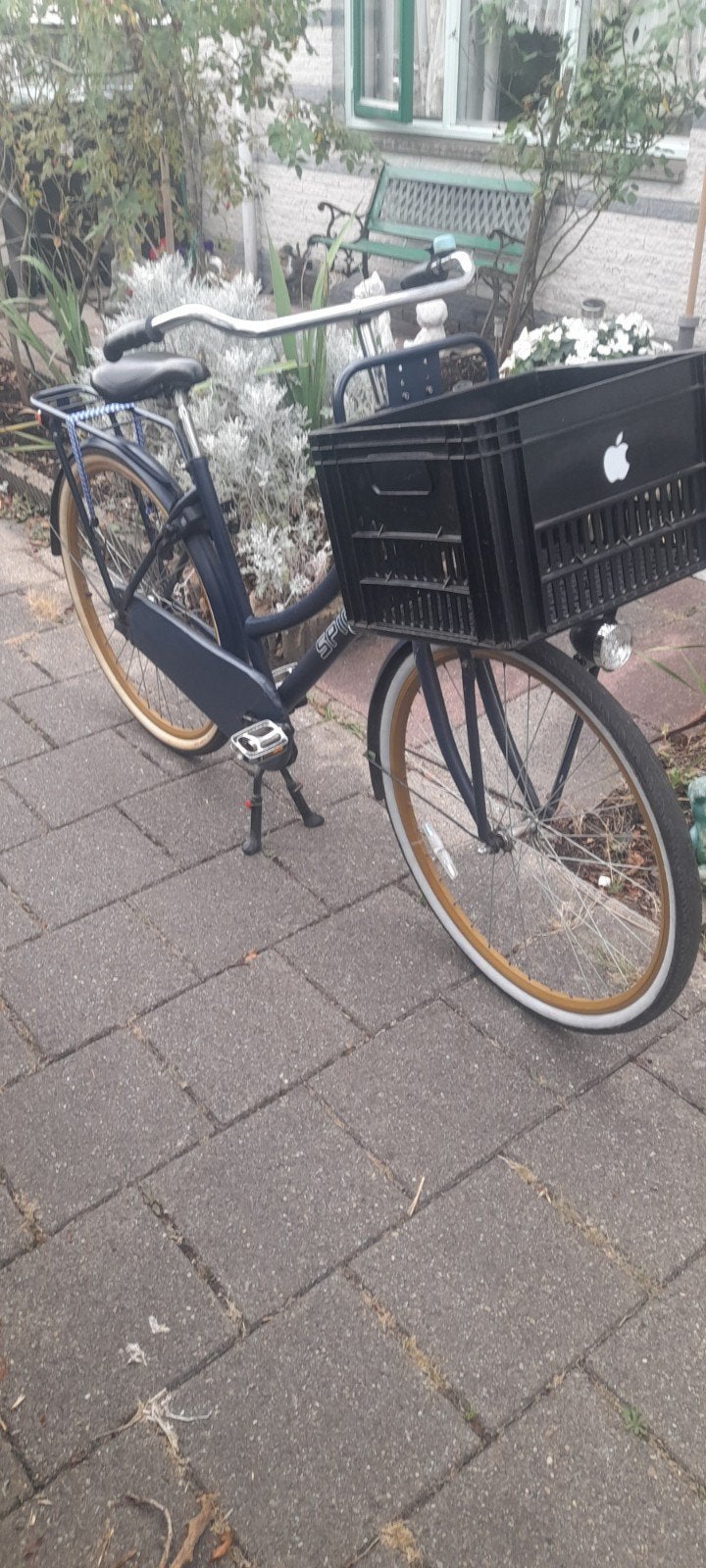 Spirit transportfiets met krat - Gebruikt, Overige merken, Terugtraprem, Ophalen of Verzenden, 53 tot 56 cm