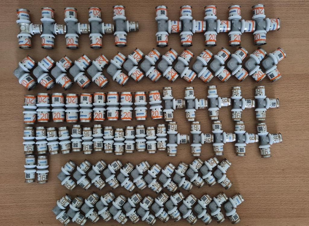 100 stuks Uponor Koppelingen Composiet 16mm & 20mm, Overige materialen, Minder dan 20 mm, 6 meter of meer, Overige typen