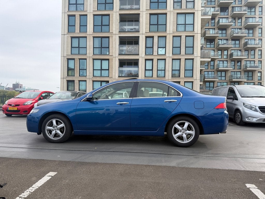 Honda Accord 2.4i Executive Dealer Onderhouden Leer Dakraam, Gebruikt, Beige, Blauw, Bedrijf