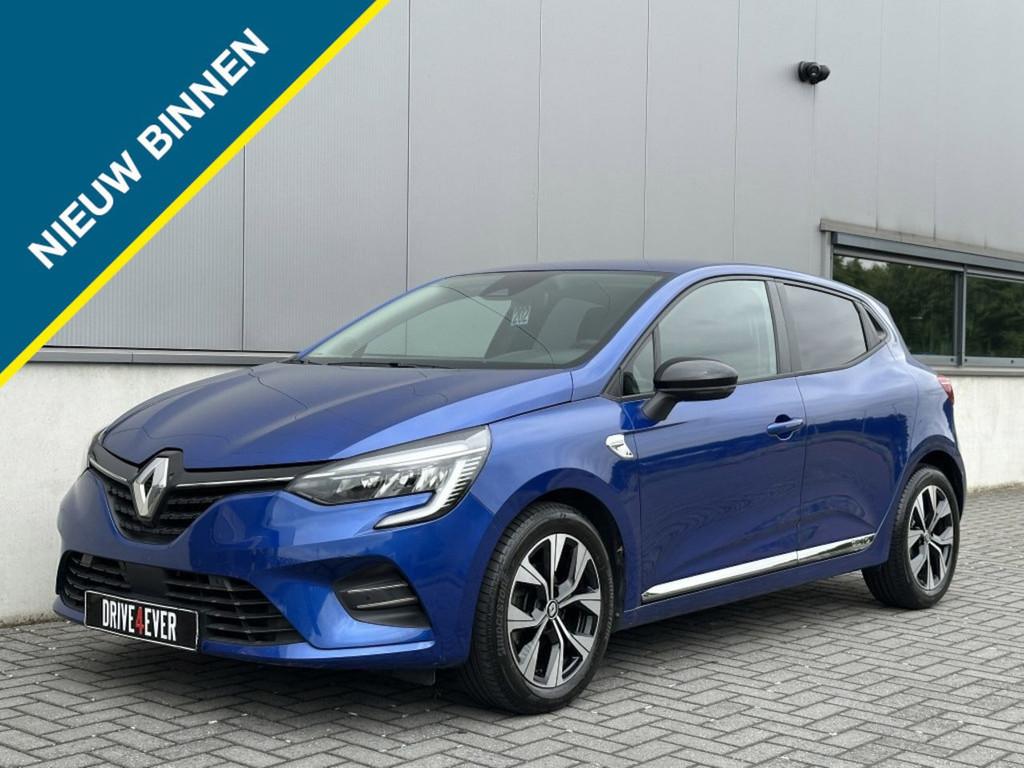 Renault Clio 1.0 TCe LIMITED 2022 NAVI PDC AIRCO SPORTVELGEN, Gebruikt, Blauw, Bedrijf, 999 cc