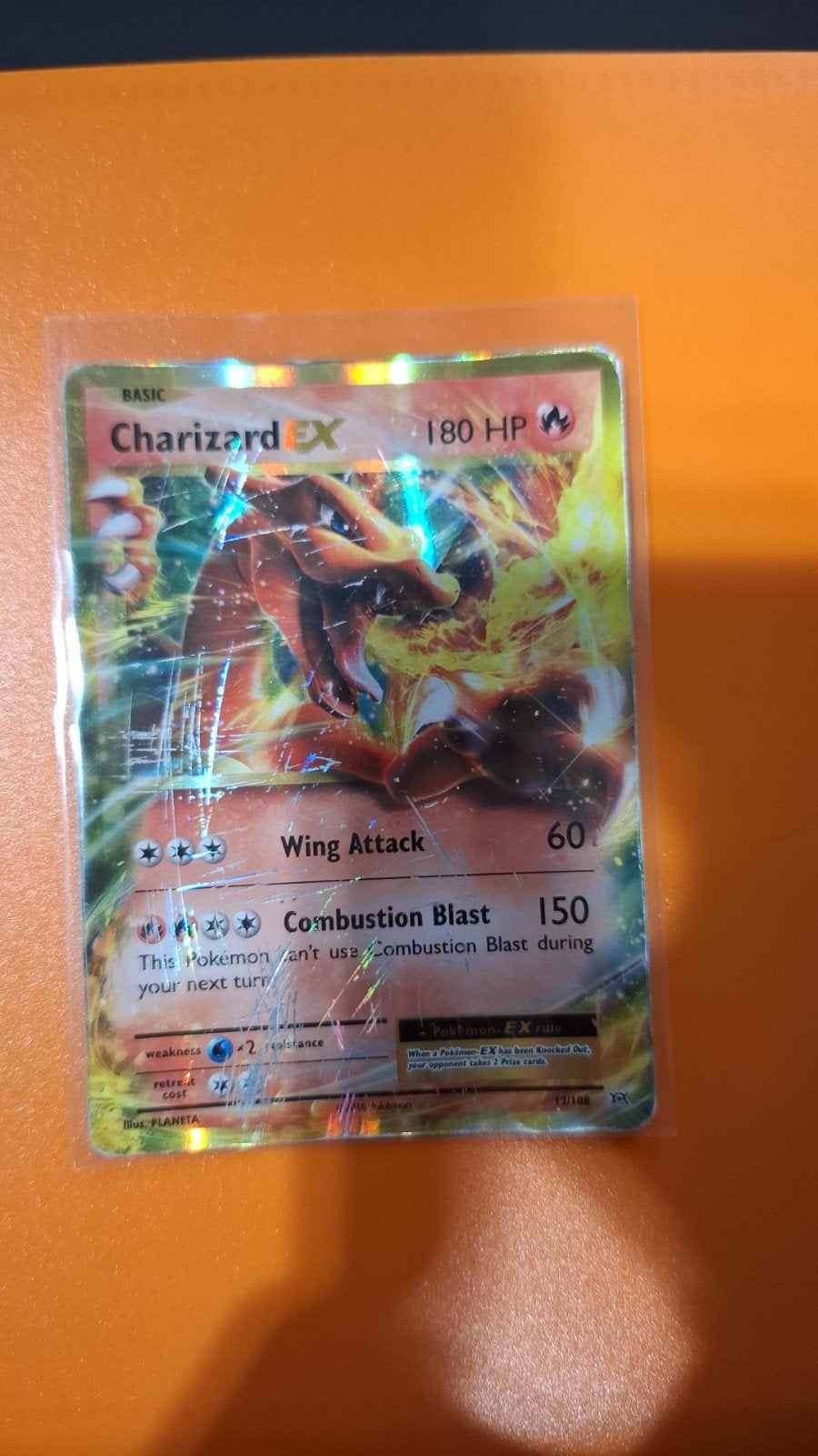 Charizard, Pokemon, 12/108, evolutions, Hobby en Vrije tijd, Verzamelkaartspellen | Pokémon, Zo goed als nieuw, Losse kaart, Foil