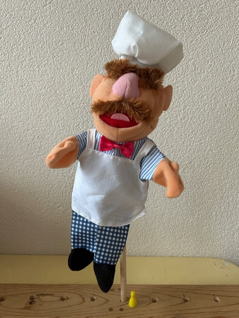 AH Muppets Handpop - De Zweedse Kok (The Swedish Chef), Albert Heijn, Overige typen, Ophalen of Verzenden, Zo goed als nieuw