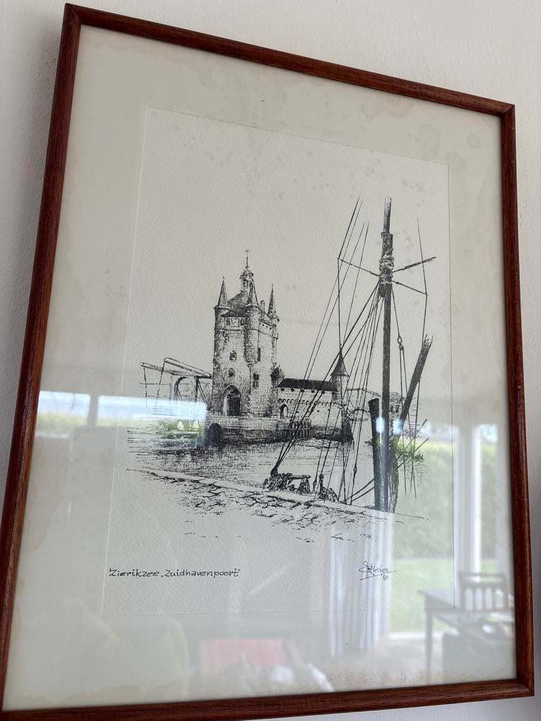 Koster 1981 Zierikzee Zuidhavenpoort Tekening, Ophalen