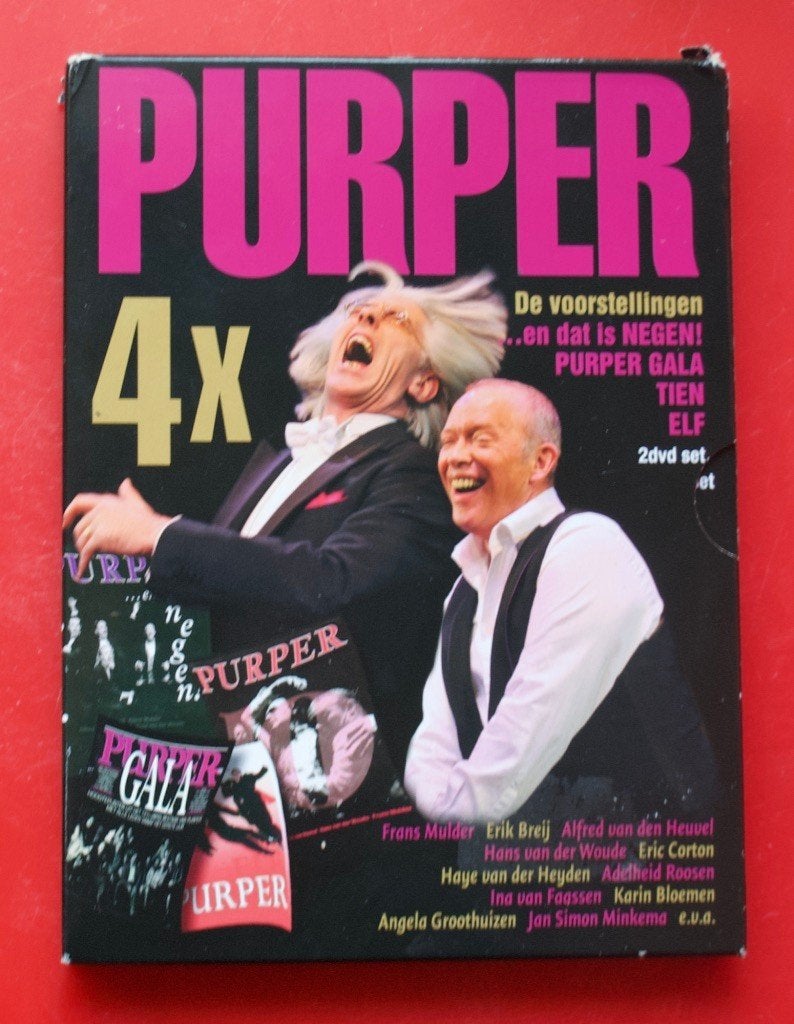 dvd box 4x Purper met ..en dat is negen! Gala, Tien en elf, Alle leeftijden, Ophalen of Verzenden, Gebruikt, Concert