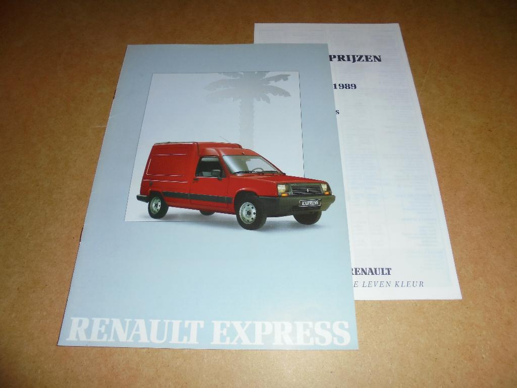 brochure Renault Express  1989, Ophalen of Verzenden, Zo goed als nieuw, Renault