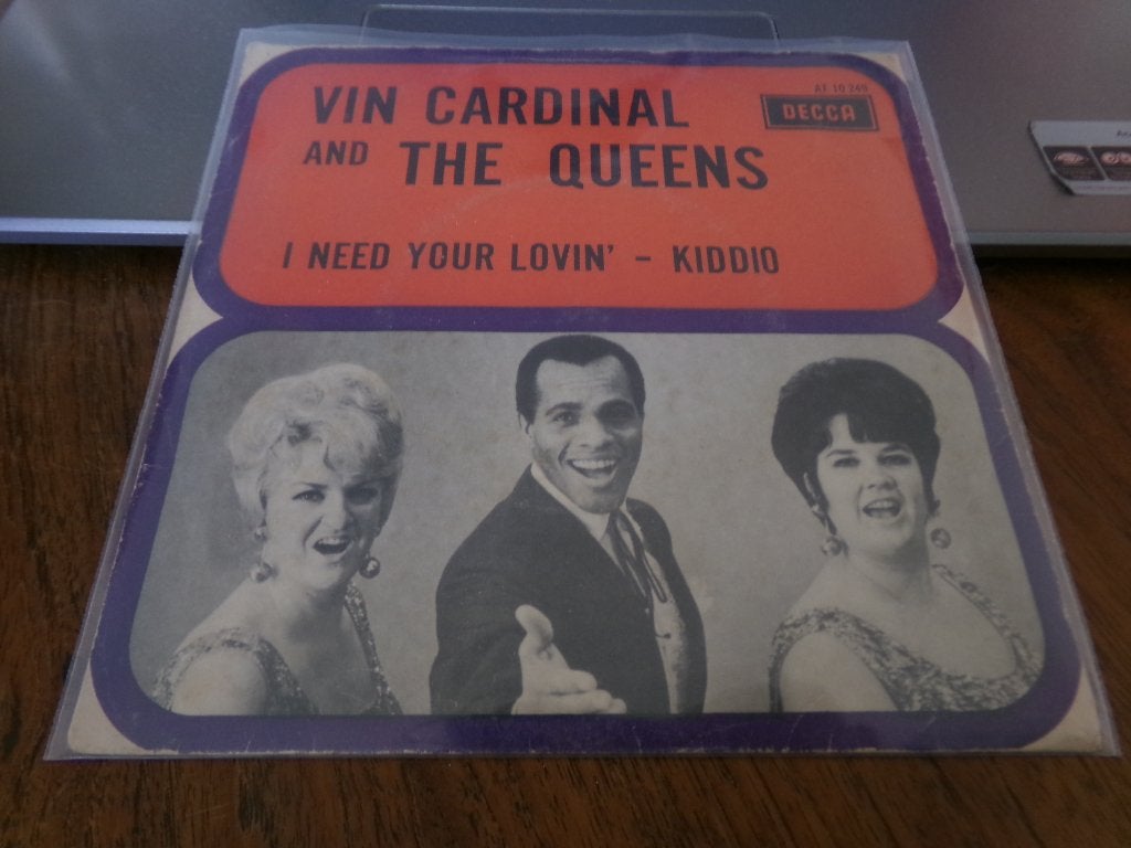 Vin Cardinal And The Queen – I Need Your Lovin'/Kiddio -1967, Ophalen of Verzenden, Gebruikt, Pop