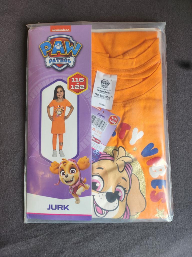 Oranje jurk Paw Patrol 116-122 NIEUW *, Kinderen en Baby's, Kinderkleding | Maat 116, Nieuw, Meisje, Jurk of Rok, Ophalen of Verzenden