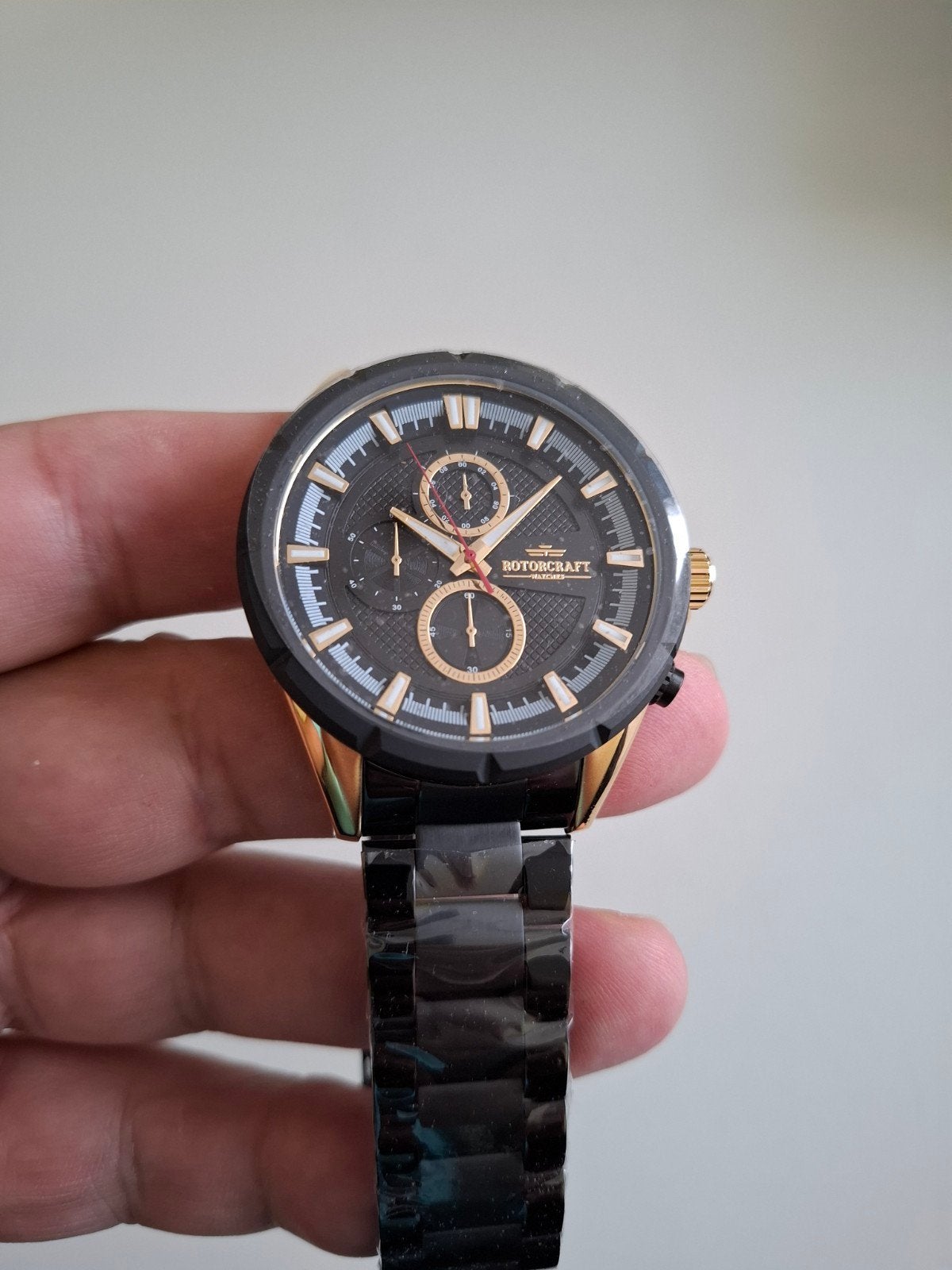Rotorcraft Polshorloge - Zwart met Goudkleurige Details, Ophalen of Verzenden
