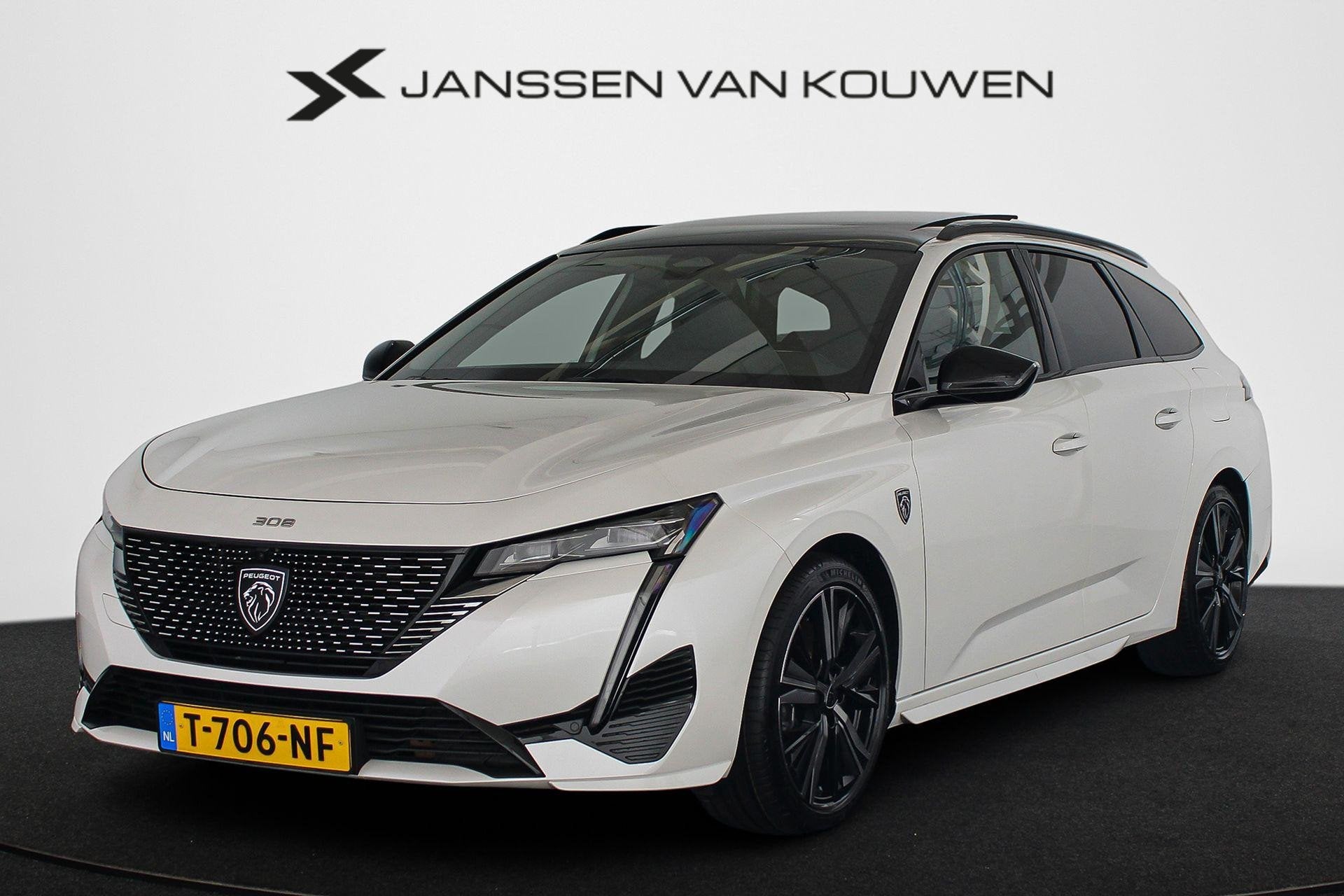 Peugeot 308 SW 1.6 HYbrid 225 GT Pack Business Pano Leder Tr, Auto's, Gebruikt, Euro 6, 4 cilinders, Wit