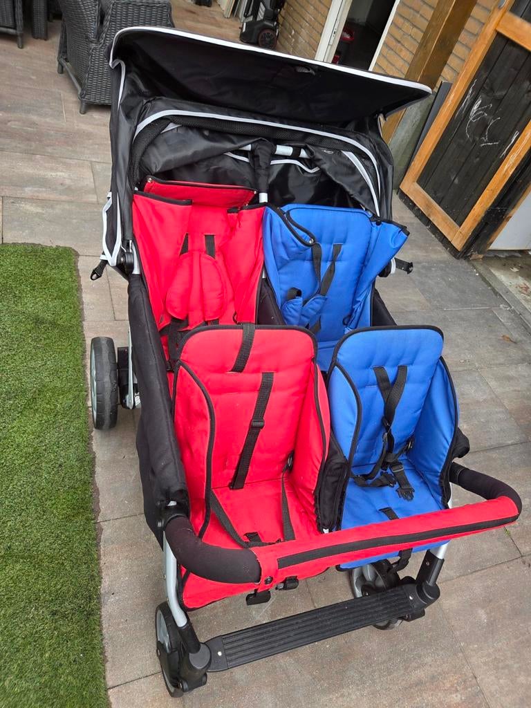 Familiedoo Vierling Wagen, Kinderen en Baby's, Kinderwagens en Combinaties, Gebruikt, Duowagen, Ophalen, Kinderwagen