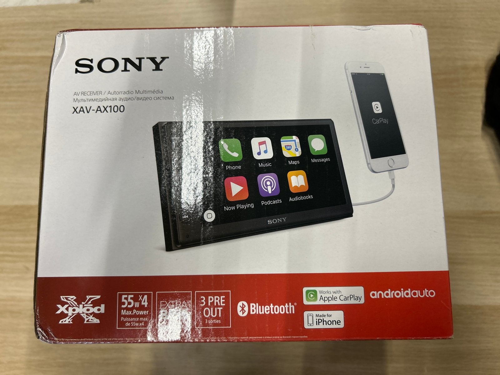 Sony XAV-AX100 AV-Receiver met Apple CarPlay en Android Auto, Ophalen of Verzenden, Nieuw