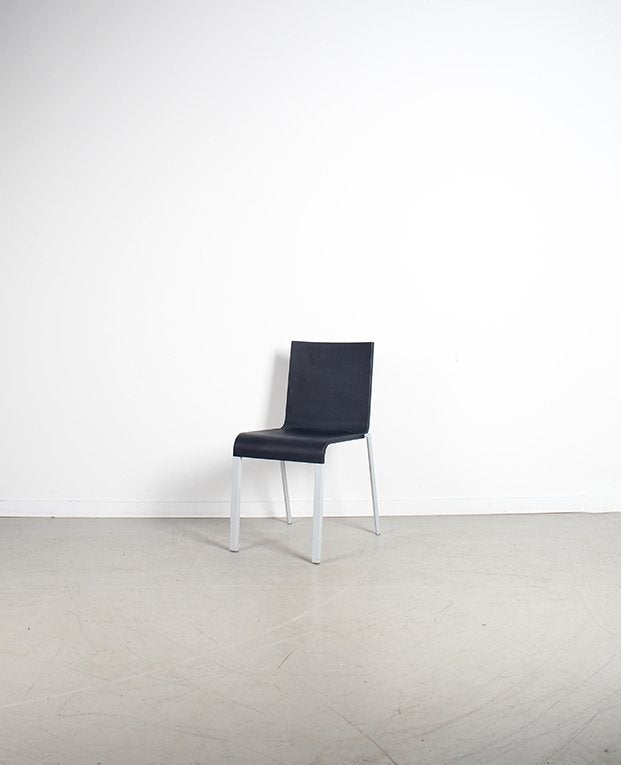 3x Vitra Maarten van Severen 03 Stoel Donkerblauw Stapelbaar, Niet ingevuld, Kunststof, Twee, Niet ingevuld