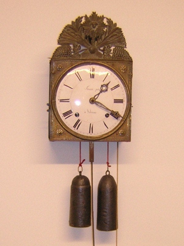 Antieke Franse Comtoise Klok, ca 1860. Een opknapper, Ophalen