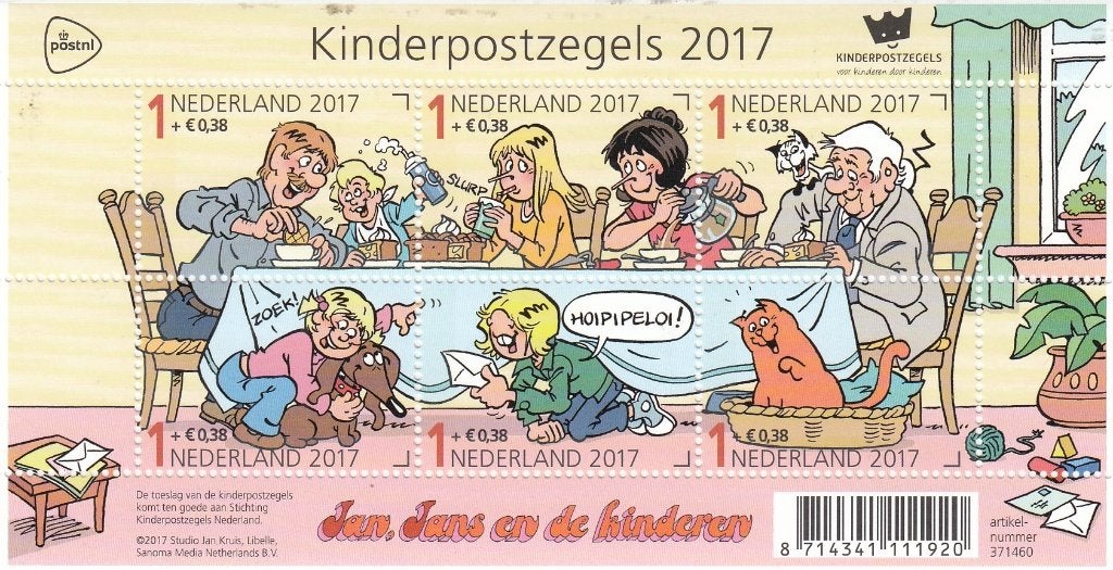 Nederland 10.09.2- 2017- Kinderpostzegels- Jan Jans- SET- P, Postzegels en Munten, Postzegels | Nederland, Verzenden, Na 1940