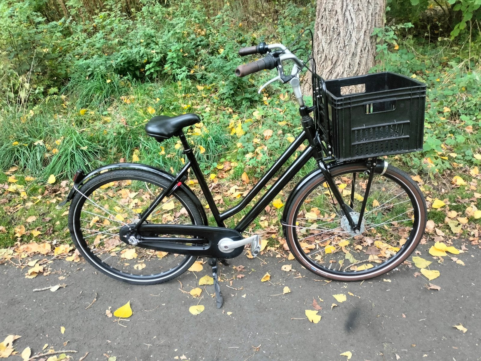 Z.g.a.n Damesfiets met voordrager+ Kratje ✅, 53 tot 56 cm, Zo goed als nieuw, Trommelrem, Ophalen