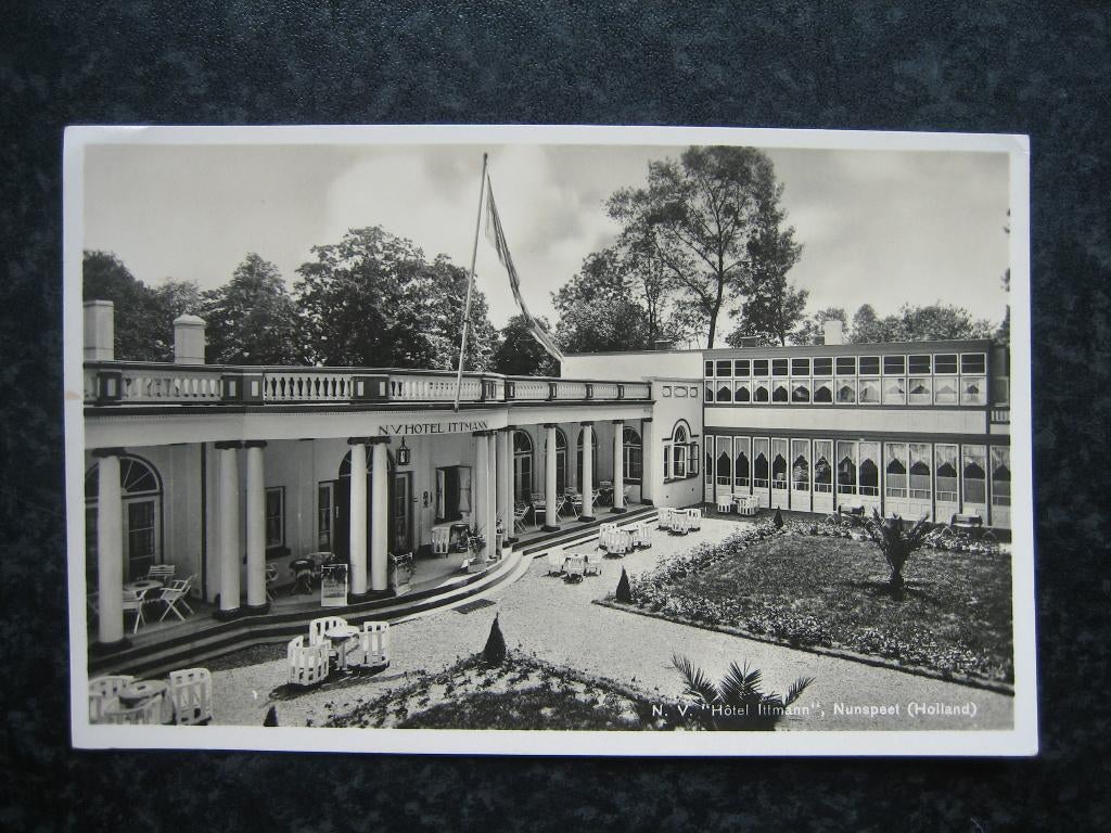 NUNSPEET  Hotel Ittmann 1932 Text rechtsonder enkele regel, Ophalen of Verzenden, 1920 tot 1940, Gelderland
