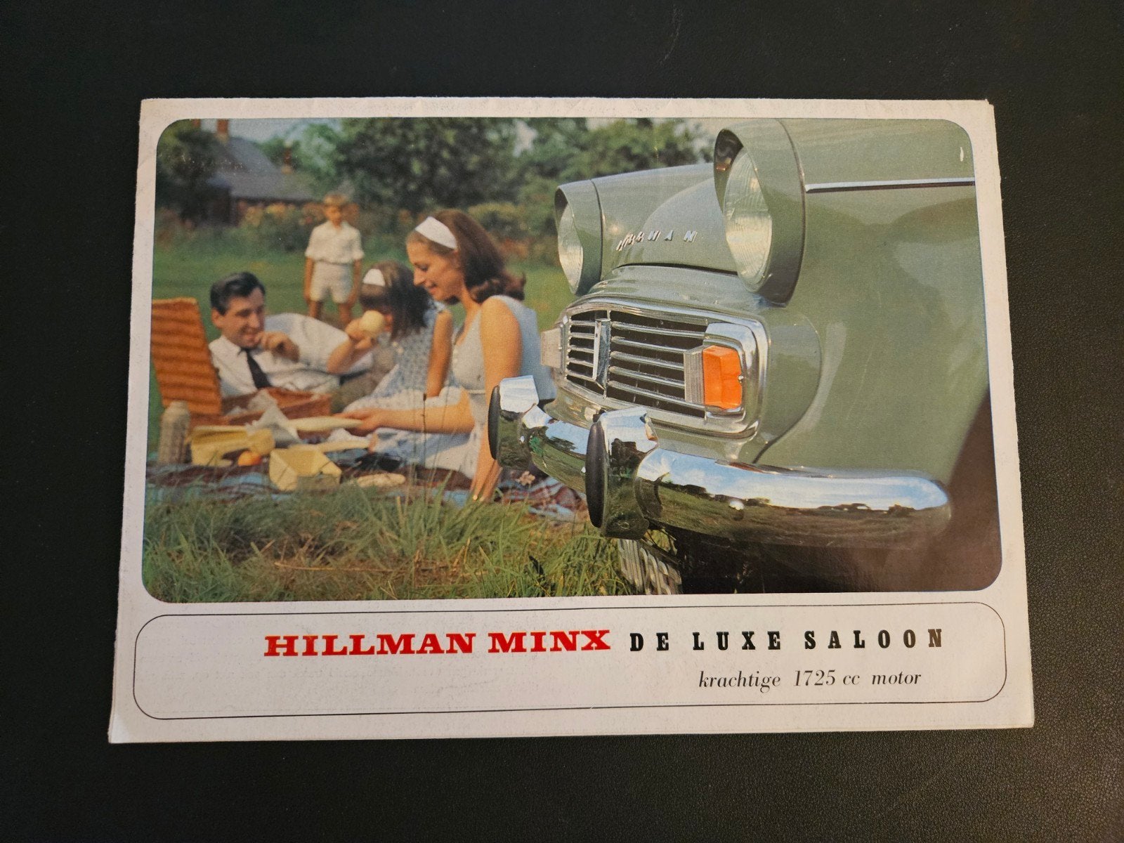 Brochure Hillman Minx De Luxe Saloon, Ophalen of Verzenden, Zo goed als nieuw, Overige merken