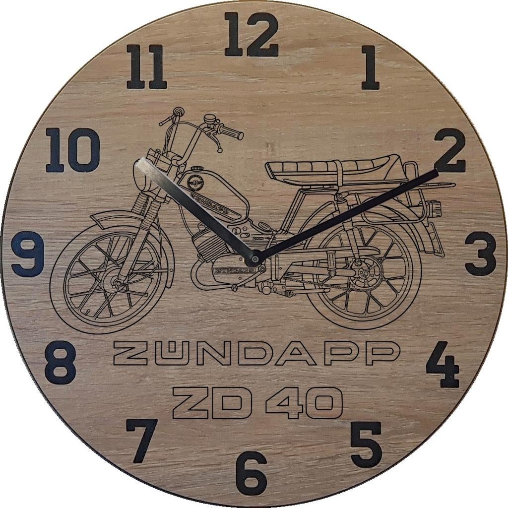 Themaklok met een Zundapp ZD40 als thema, Ophalen of Verzenden, Nieuw, Wandklok