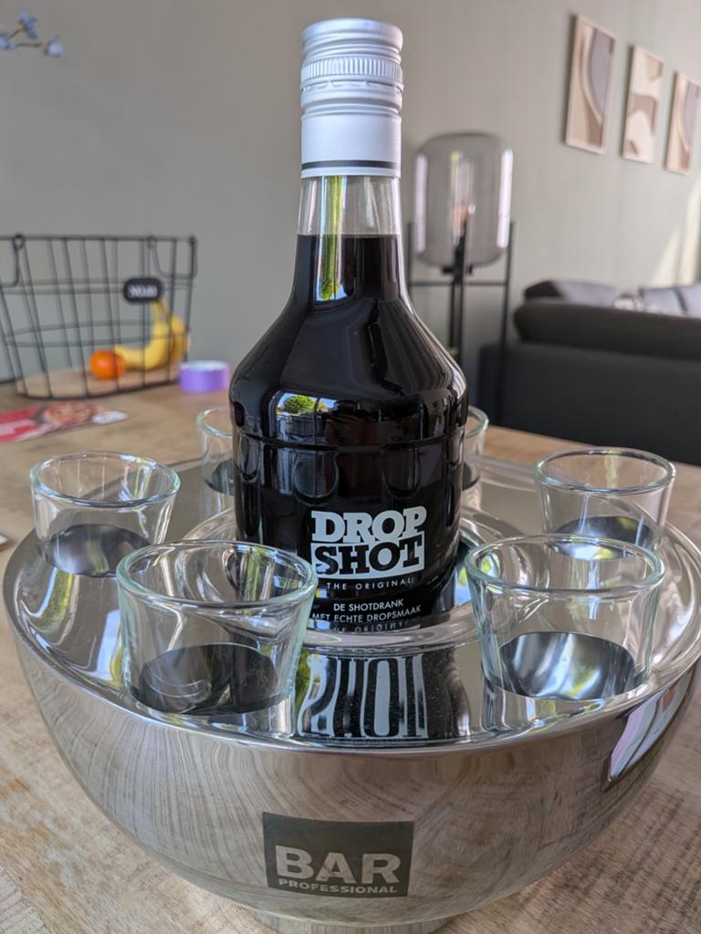 Bar Professional Shot Dispenser met 6 shot Glaasjes, Ophalen, Zilver, Metaal, Overige merken