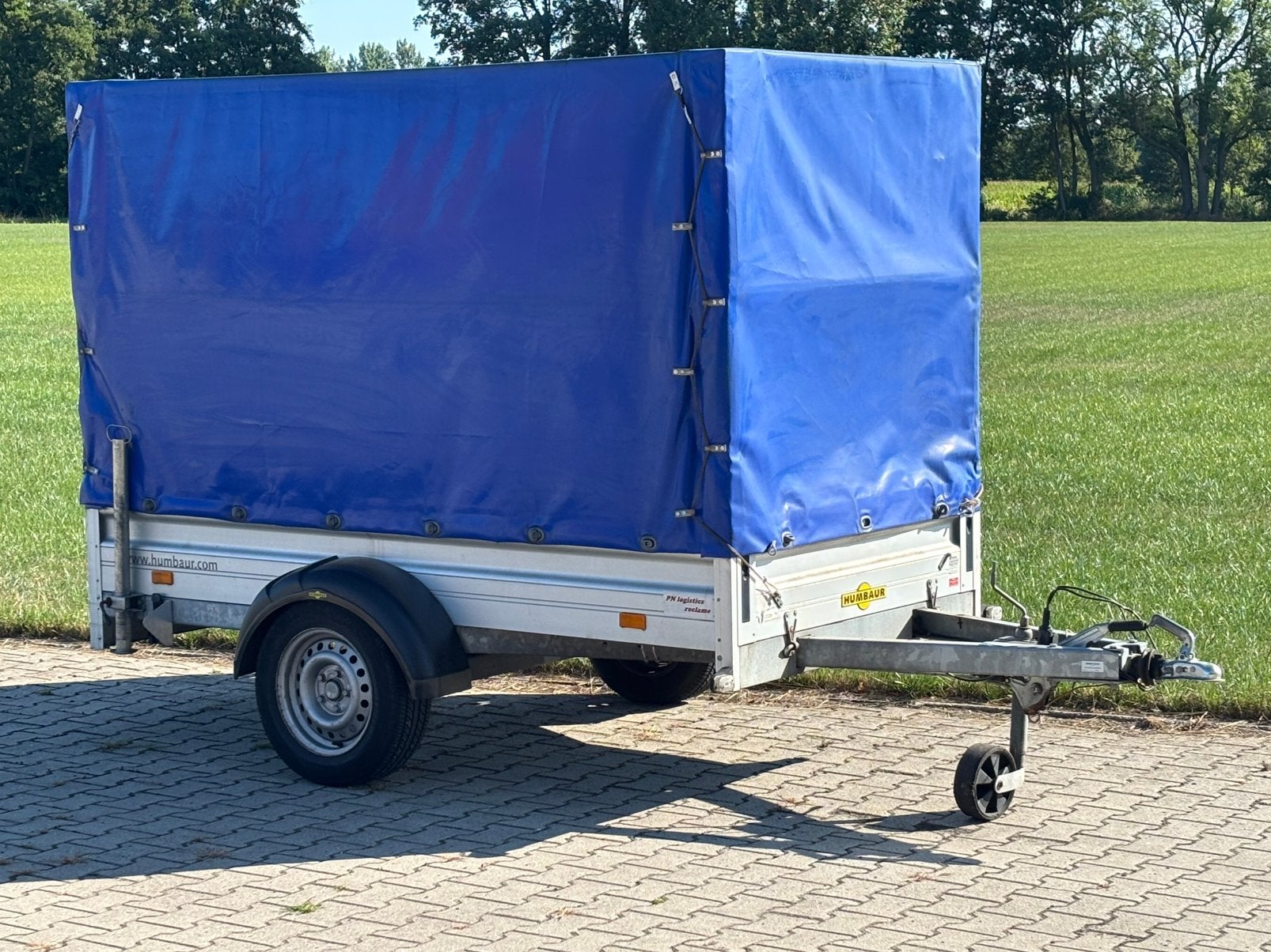 Luxe huif aanhanger gesloten enkelasser dichte aanhangwagen, Auto diversen, Aanhangers en Bagagewagens, Ophalen, Gebruikt