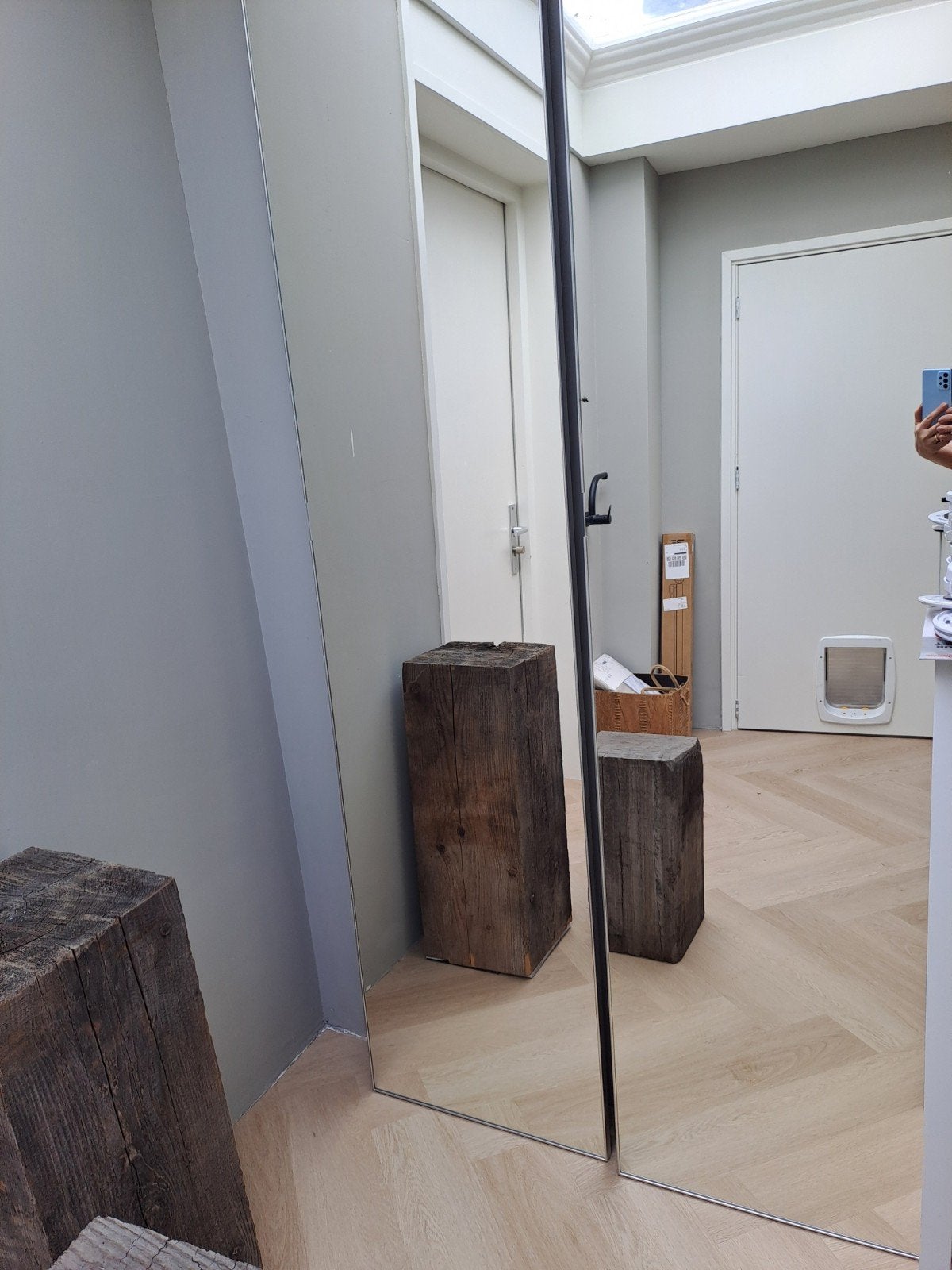 2 Pax spiegeldeuren, Ophalen, 50 tot 75 m², Laminaat