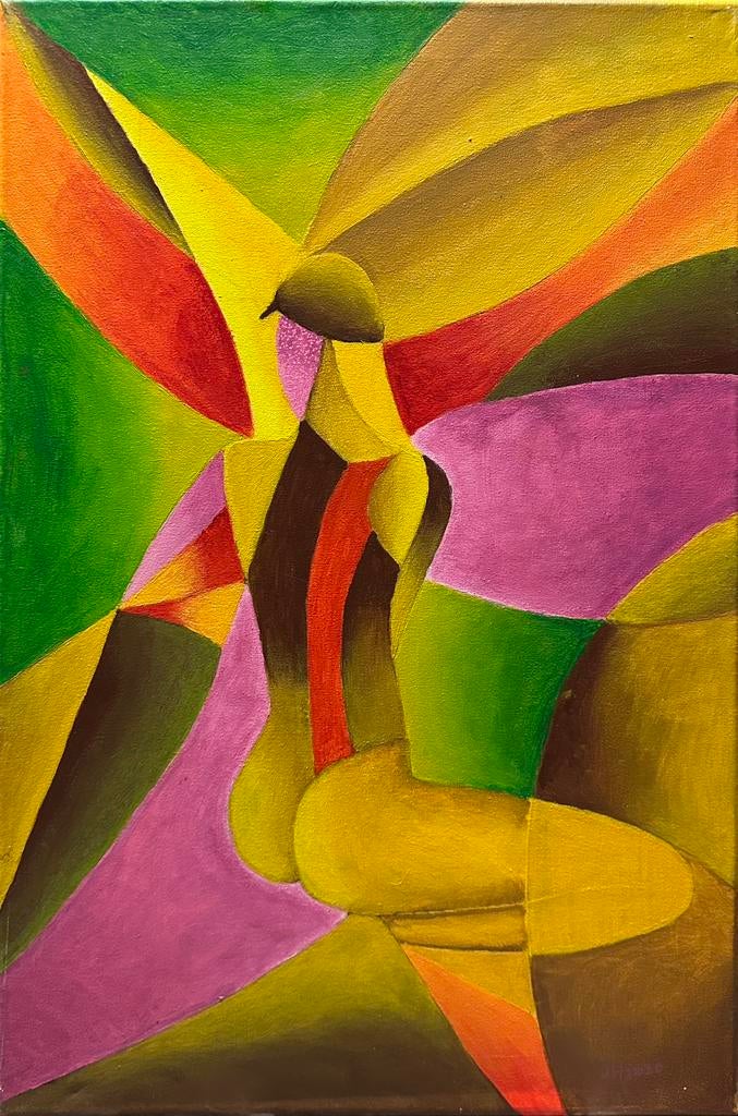 Schilderijen 60 x 40 abstract, Ophalen of Verzenden